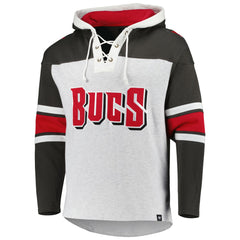 Tampa Bay Buccaneers '47 Gridiron Lace-Up Pullover Hoodie Heather Gray