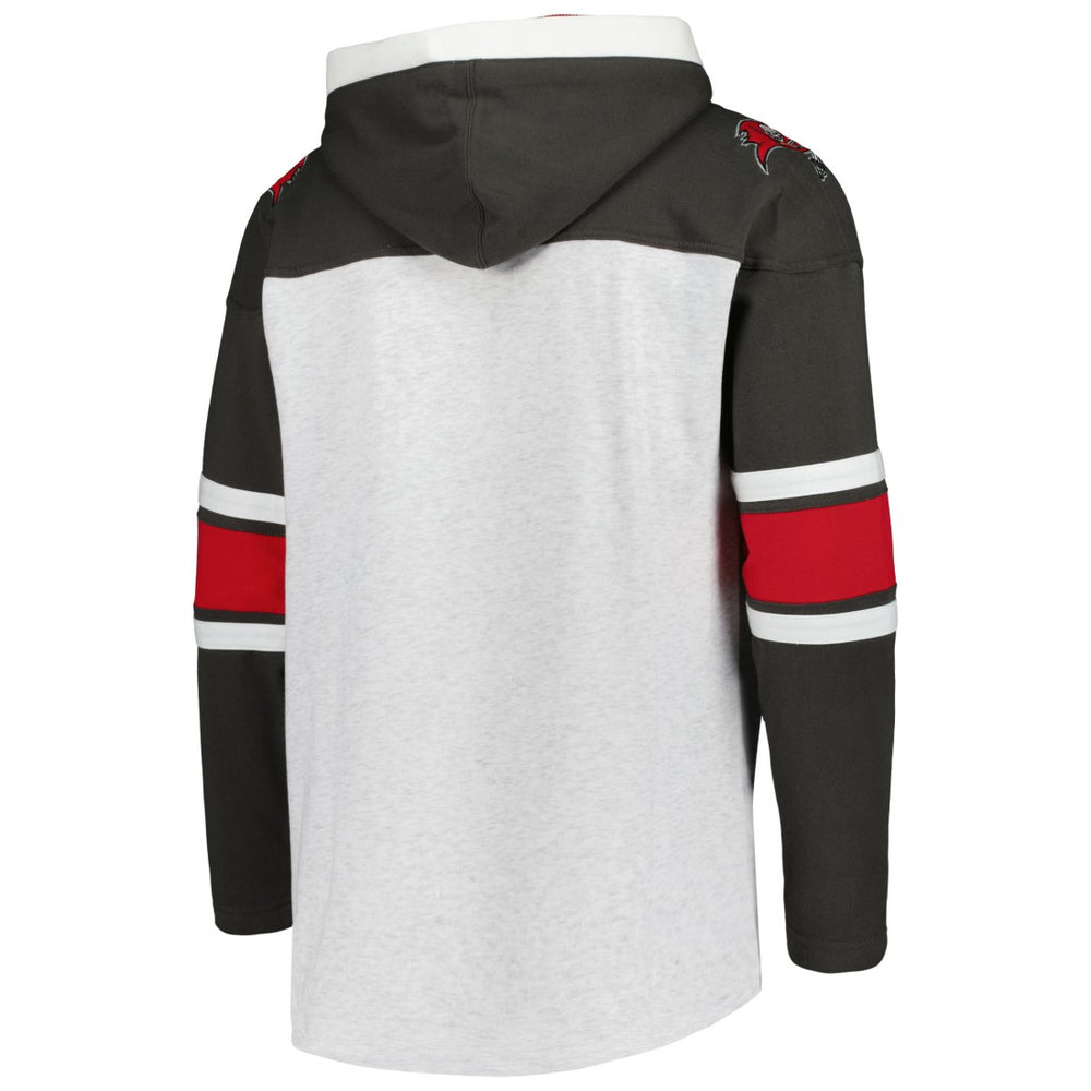 Tampa Bay Buccaneers '47 Gridiron Lace-Up Pullover Hoodie Heather Gray
