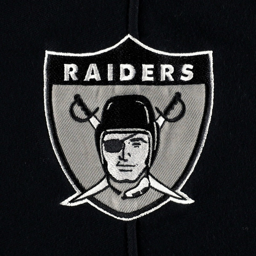 Las Vegas Raiders '47 Historic Logo Gridiron Lace-Up Pullover Hoodie Heather Gray