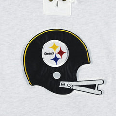 Pittsburgh Steelers '47 Historic Logo Gridiron Lace-Up Pullover Hoodie Heather Gray