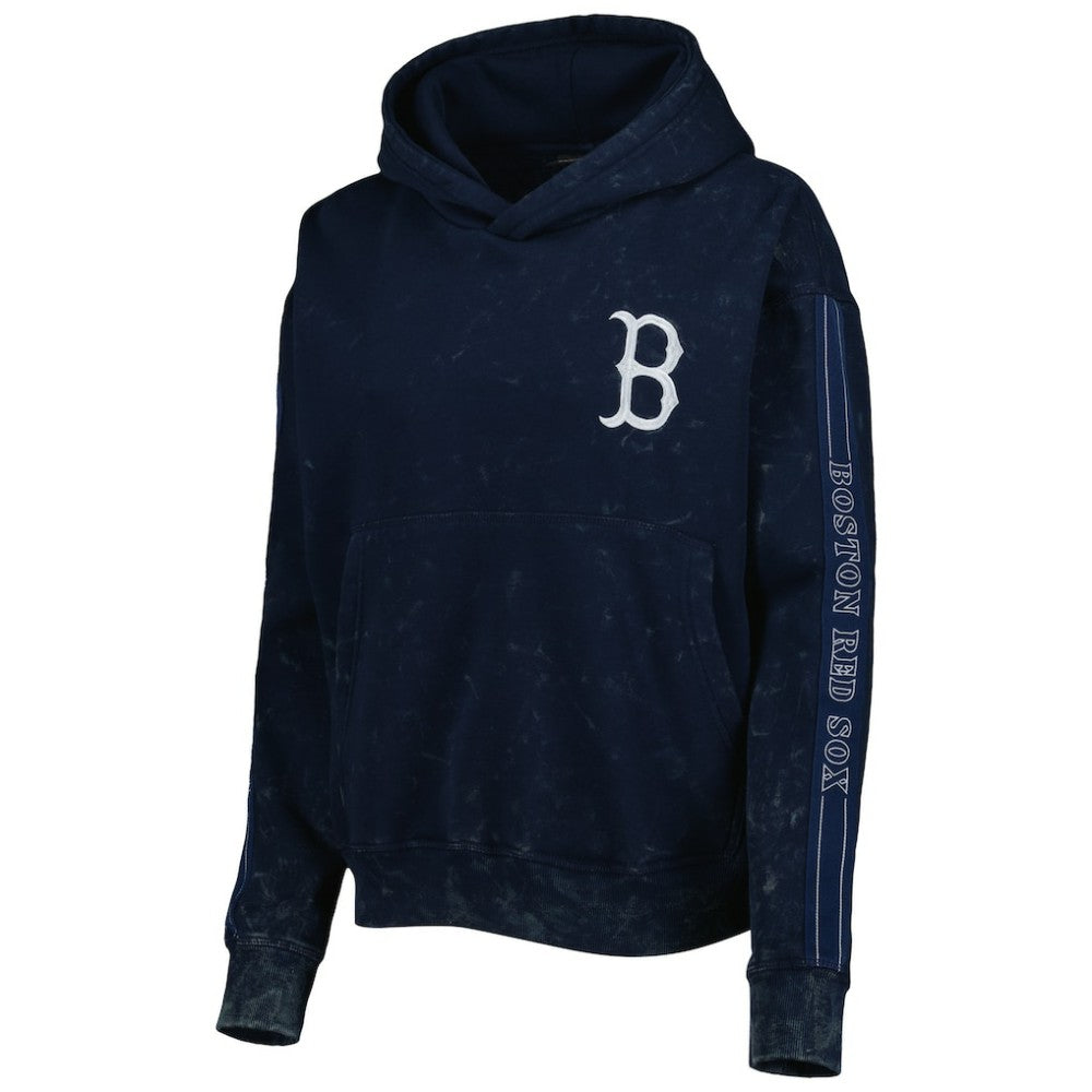 Boston Red Sox The Wild Collective Women's Marble Pullover Hoodie - Navy Hoodies