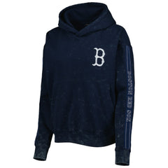 Boston Red Sox The Wild Collective Women's Marble Pullover Hoodie - Navy Hoodies