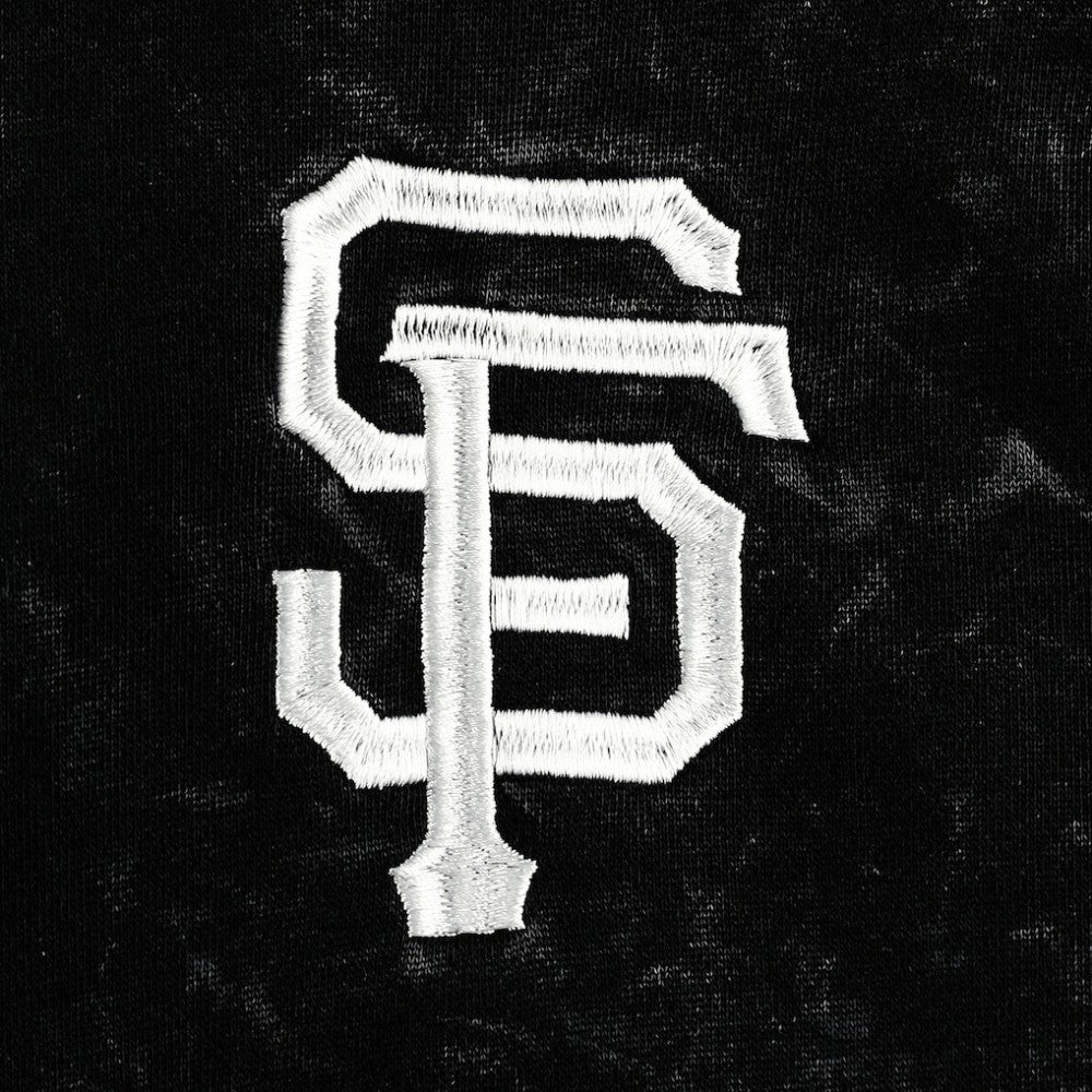 San Francisco Giants The Wild Collective Women's Marble Pullover Hoodie - Black Hoodies