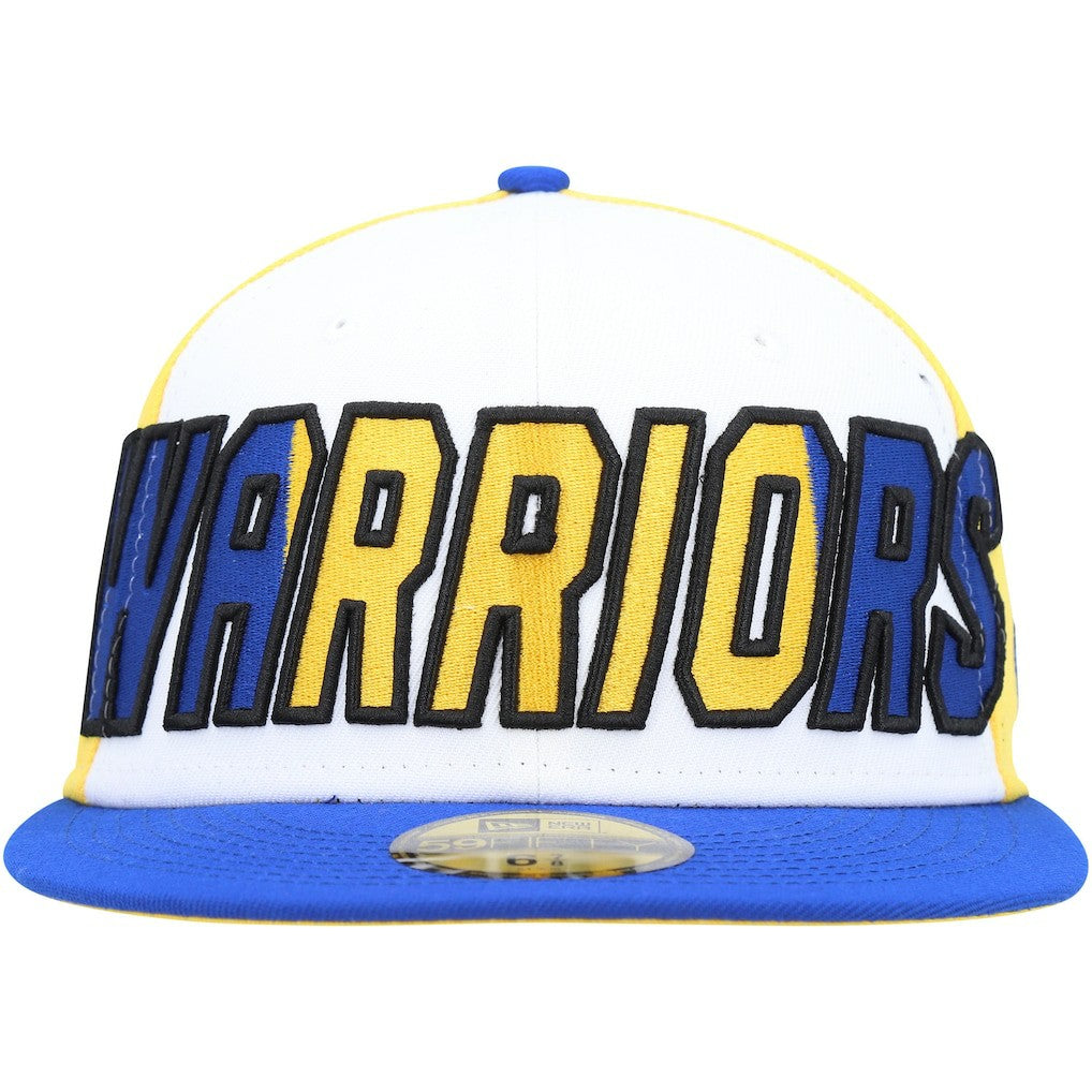 Golden State Warriors Back Half 9FIFTY Fitted Hat White/Royal