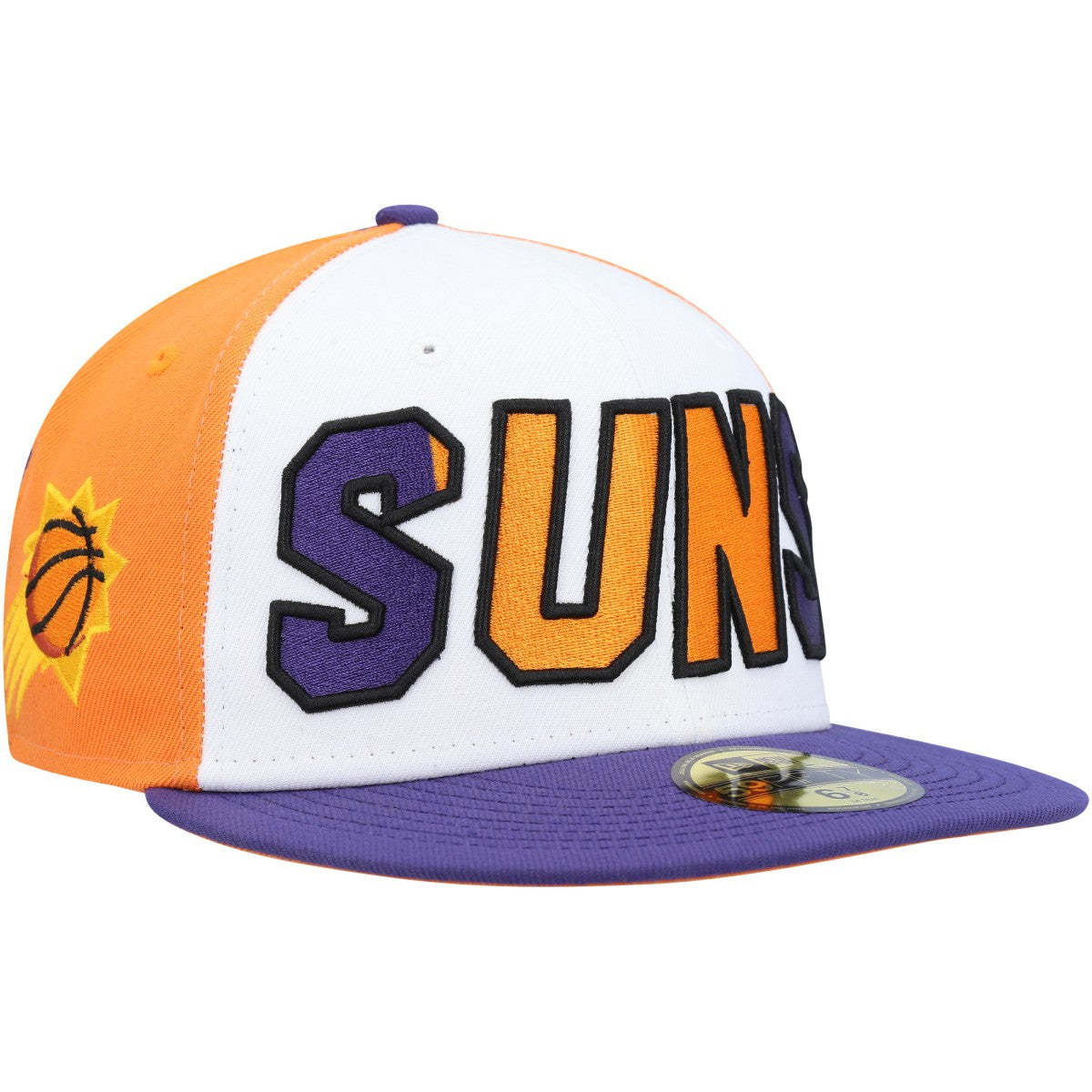 Phoenix Suns Back Half 9FIFTY Fitted Hat White/Purple