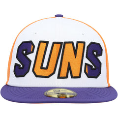 Phoenix Suns Back Half 9FIFTY Fitted Hat White/Purple