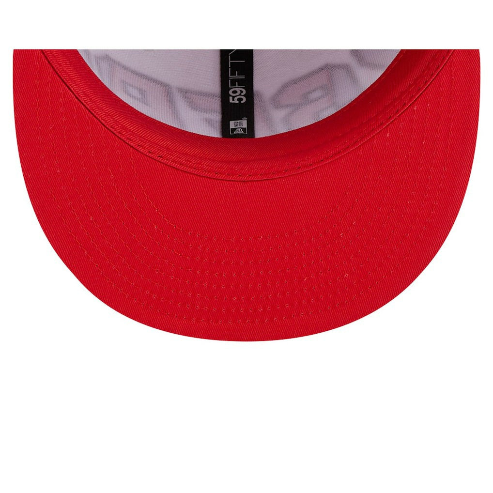 Philadelphia 76ers Back Half 9FIFTY Fitted Hat White/Royal