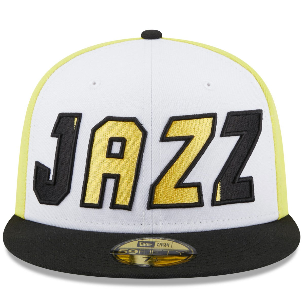 Utah Jazz Back Half 59FIFTY Fitted Hat White/Black