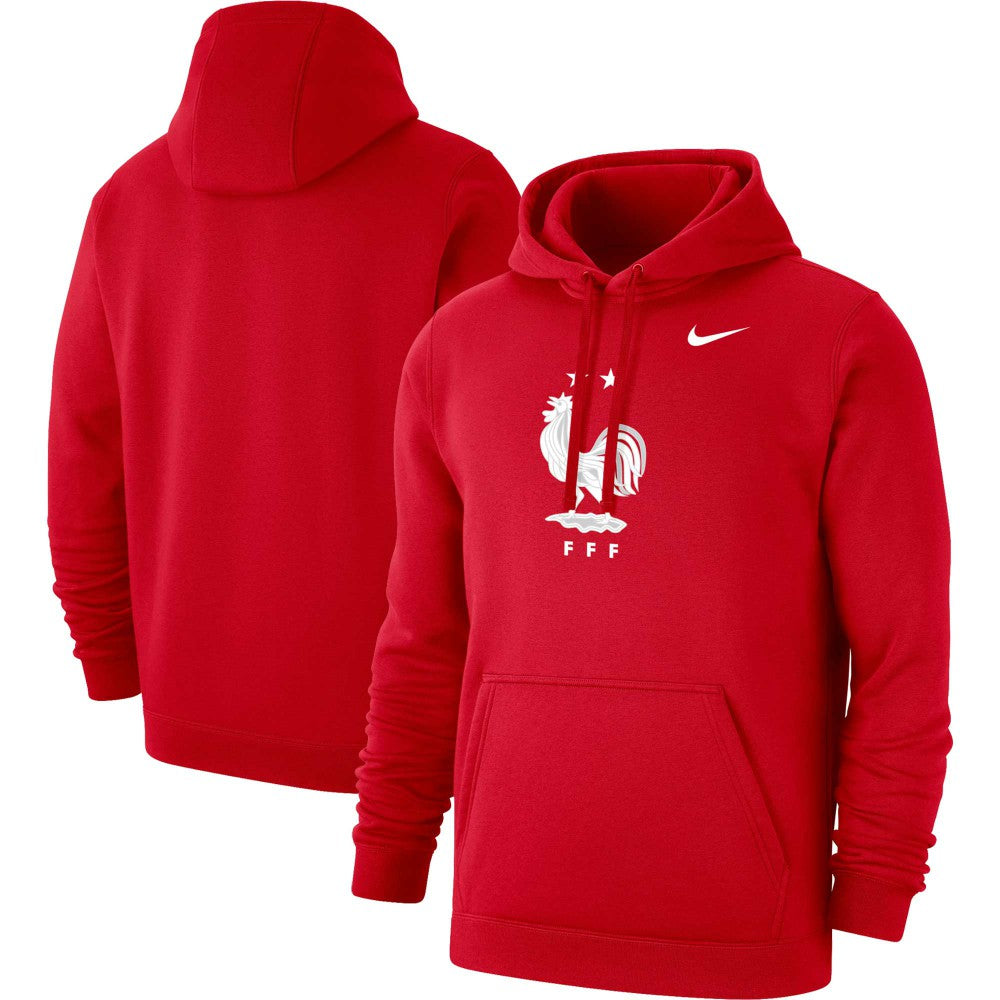 France National Team Club Primary Pullover Hoodie Red