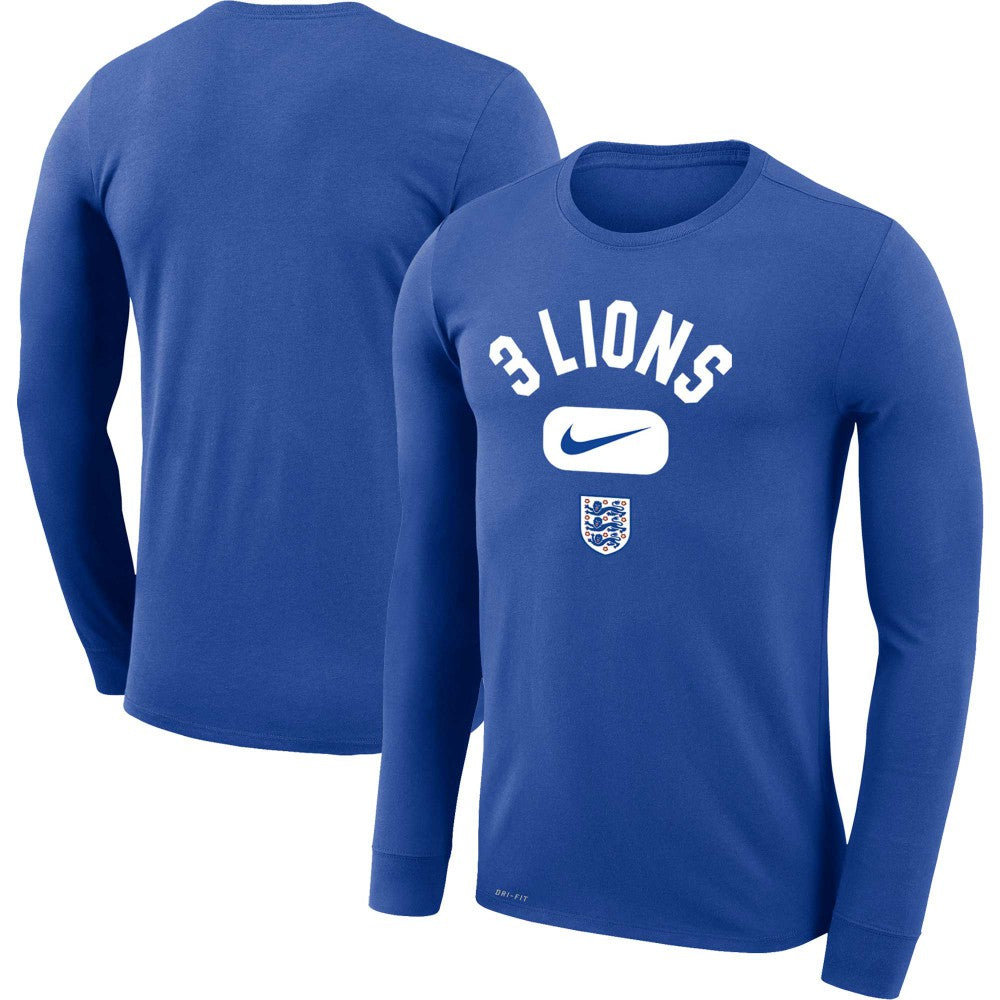 England National Team Lockup Legend Performance Long Sleeve T-Shirt Royal