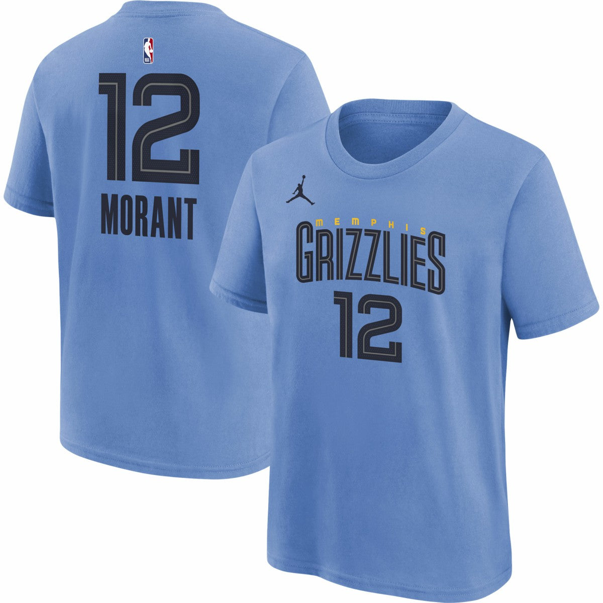 Ja Morant Memphis Grizzlies Jordan Brand Youth Statement Edition Name & Number Player T-Shirt Light Blue