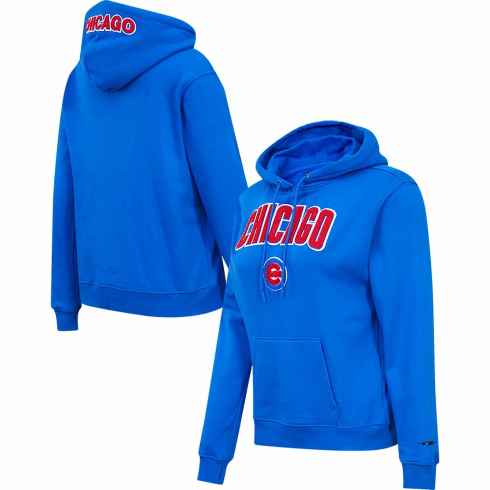 Chicago Cubs Pro Standard Women's Classic Fleece Pullover Hoodie - Royal Hoodies