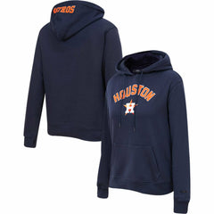 Houston Astros Pro Standard Women's Classic Fleece Pullover Hoodie - Navy Hoodies