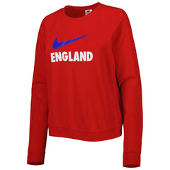 England National Team Women's Lockup Varsity Tri-Blend Raglan Pullover Sweatshirt Red