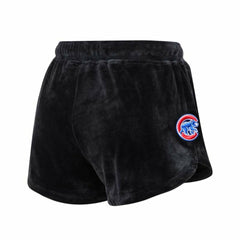 Chicago Cubs Pro Standard Women's Classic Velour Lounge Shorts - Black Shorts