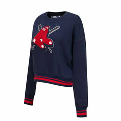 Boston Red Sox Pro Standard Women's Mash Up Pullover Sweatshirt - Navy Pullover