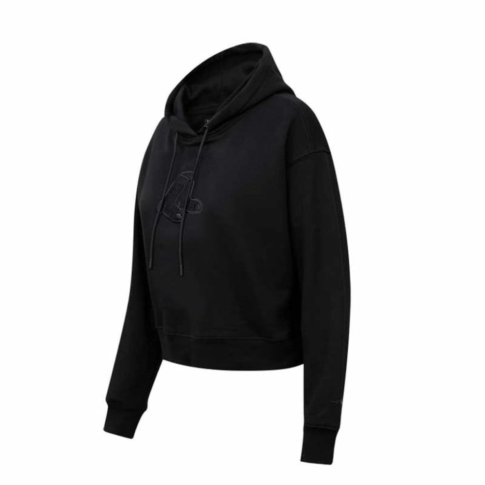 Boston Red Sox Pro Standard Women's Triple Black Cropped Pullover Hoodie Hoodies