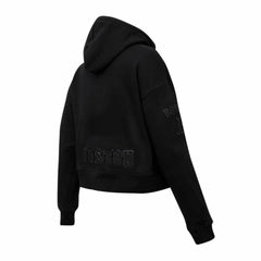 Boston Red Sox Pro Standard Women's Triple Black Cropped Pullover Hoodie Hoodies