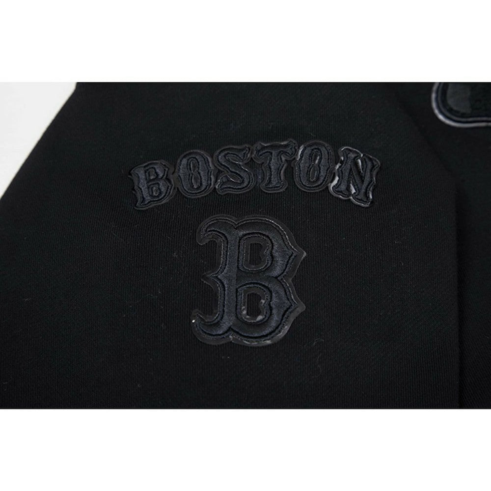 Boston Red Sox Pro Standard Women's Triple Black Cropped Pullover Hoodie Hoodies
