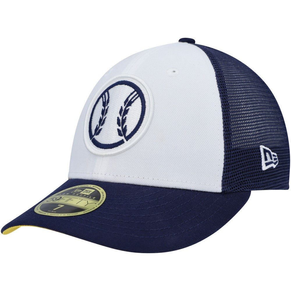 Milwaukee Brewers New Era 2023 On-Field Batting Practice Low Profile 59FIFTY Fitted Hat - White/Navy Hats