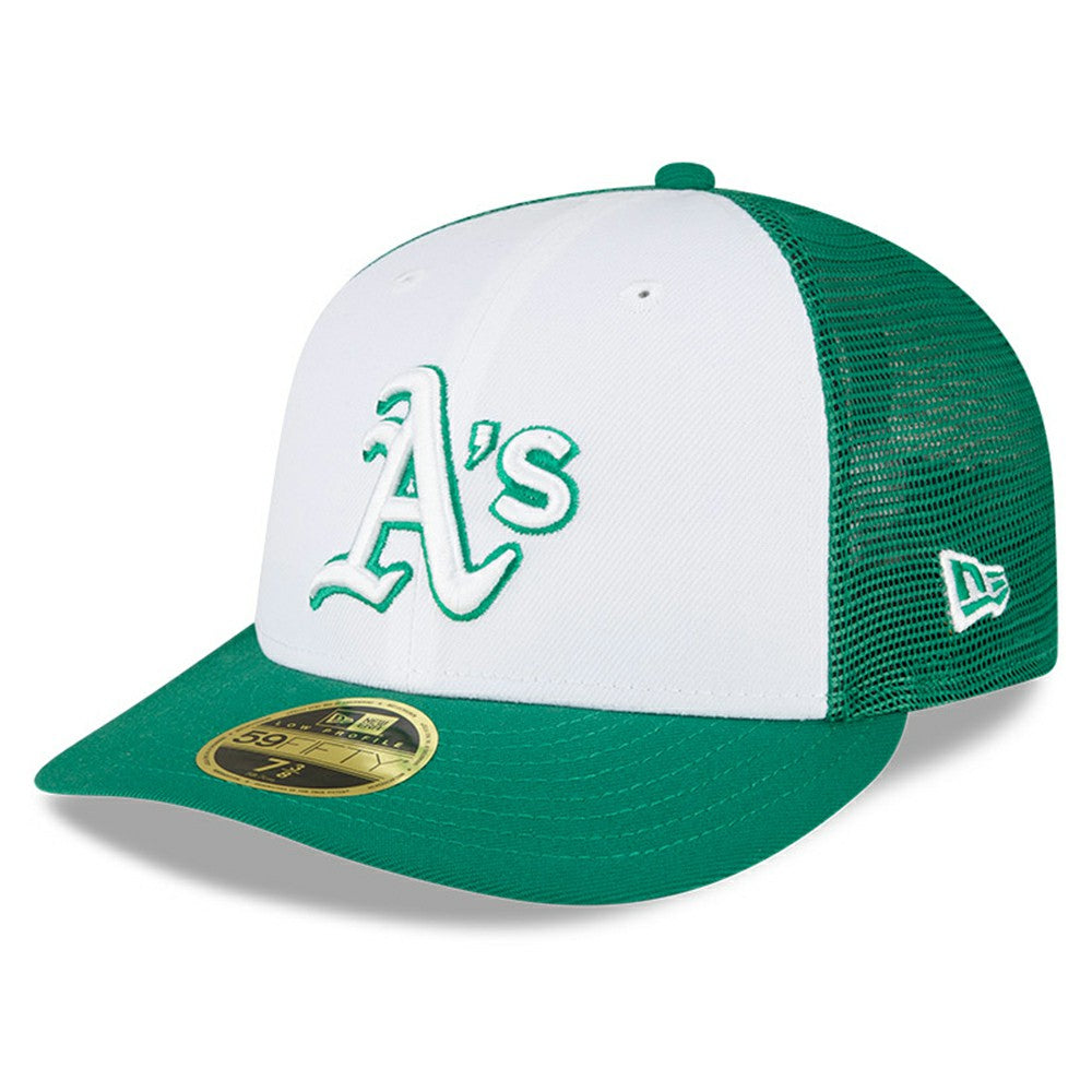 Athletics New Era 2023 On-Field Batting Practice Low Profile 59FIFTY Fitted Hat - White/Green Hats