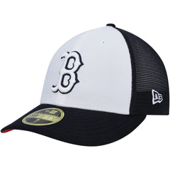 Boston Red Sox New Era 2023 On-Field Batting Practice Low Profile 59FIFTY Fitted Hat - White/Navy Hats