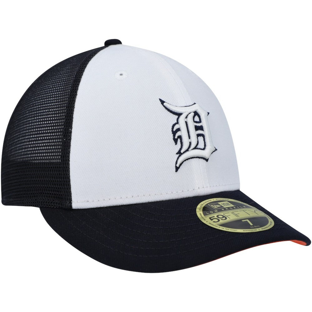 Detroit Tigers New Era 2023 On-Field Batting Practice Low Profile 59FIFTY Fitted Hat - White/Navy Hats