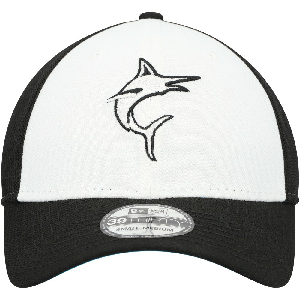 Miami Marlins New Era 2023 On-Field Batting Practice 39THIRTY Flex Hat - Black/White Hats