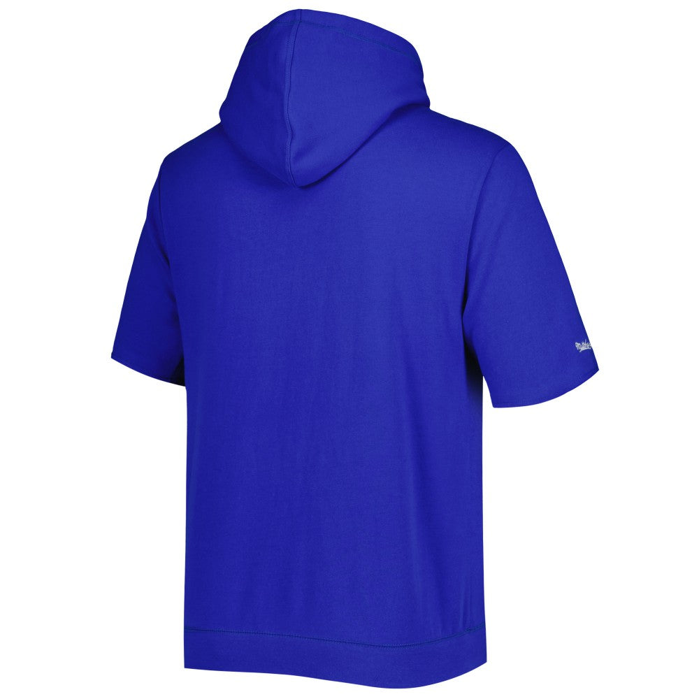 New York Mets Mitchell & Ness Cooperstown Collection Washed Fleece Pullover Short Sleeve Hoodie - Royal Hoodies