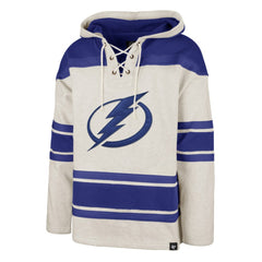 NHL Tampa Bay Lightning '47 Rockaway Lace-Up Pullover Hoodie - Oatmeal
