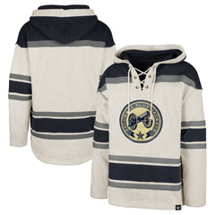NHL Columbus Blue Jackets '47 Rockaway Lace-Up Pullover Hoodie - Oatmeal