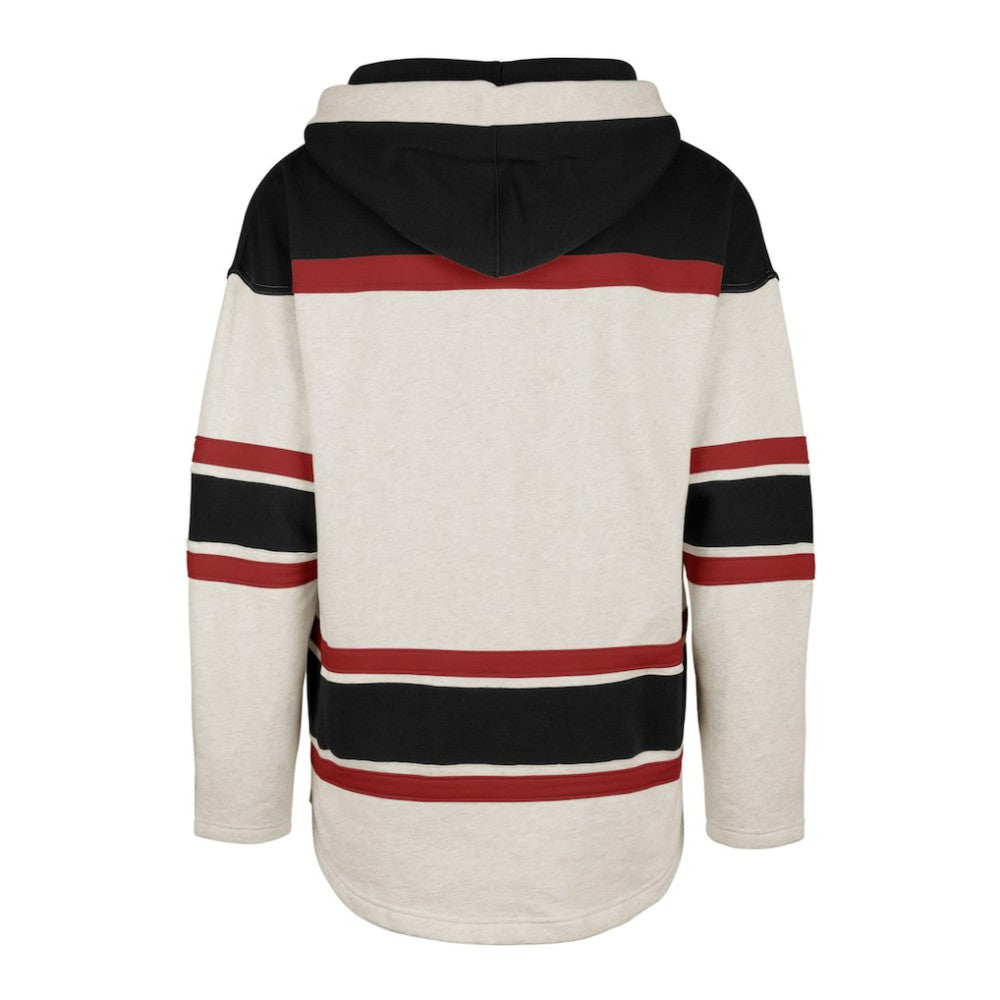 NHL Chicago Blackhawks '47 Rockaway Lace-Up Pullover Hoodie - Oatmeal