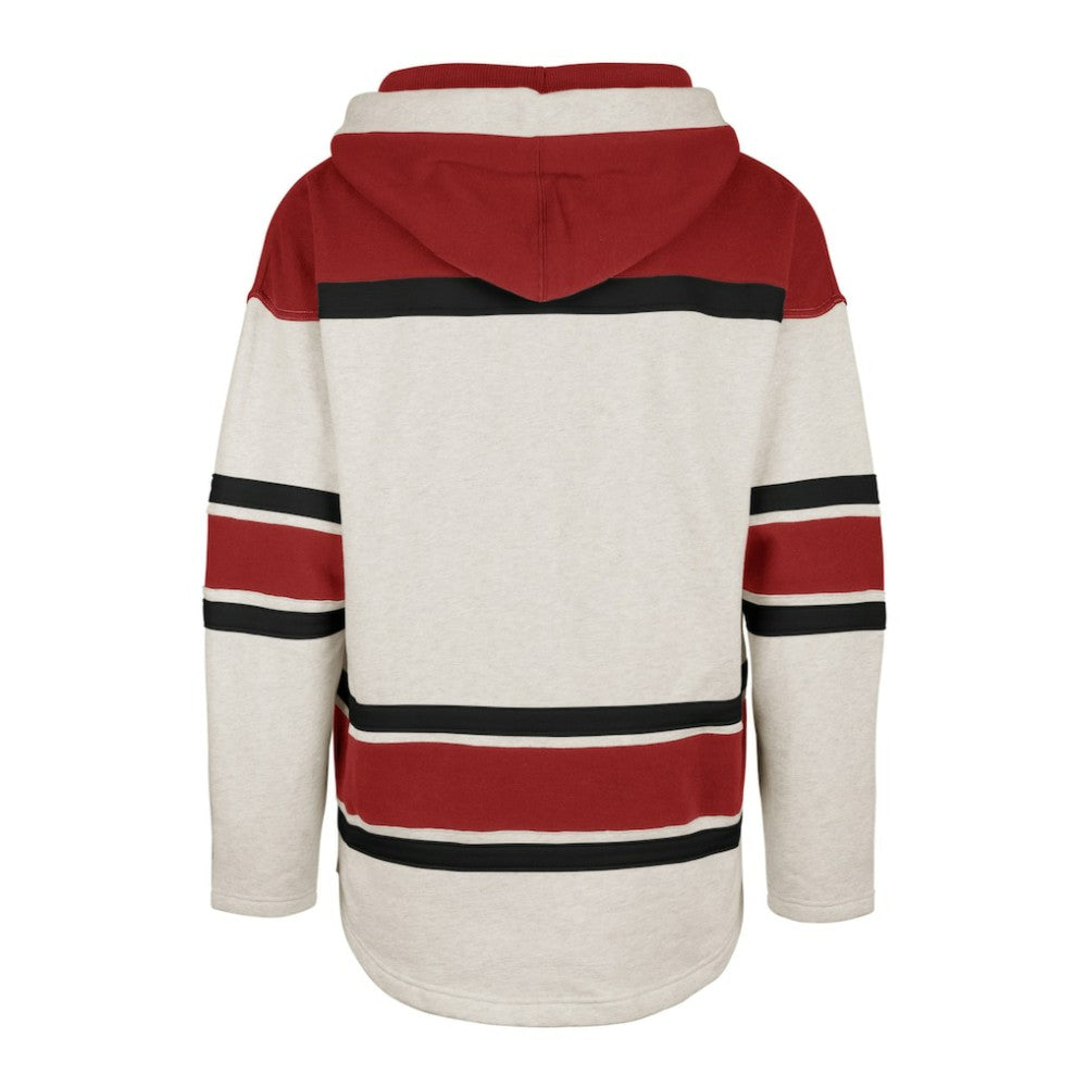 NHL Detroit Red Wings '47 Rockaway Lace-Up Pullover Hoodie - Oatmeal
