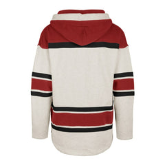 NHL Detroit Red Wings '47 Rockaway Lace-Up Pullover Hoodie - Oatmeal