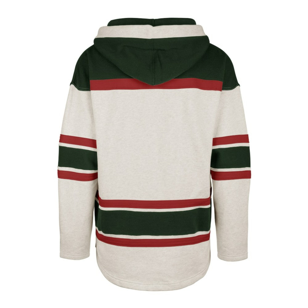 NHL New Jersey Devils '47 Rockaway Lace-Up Pullover Hoodie - Oatmeal