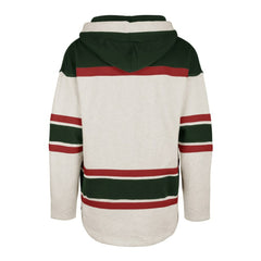 NHL New Jersey Devils '47 Rockaway Lace-Up Pullover Hoodie - Oatmeal
