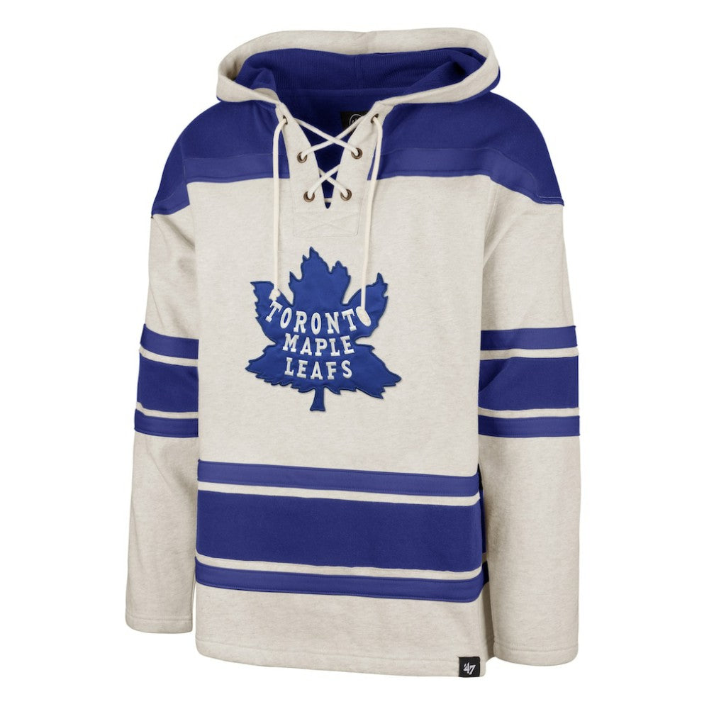 NHL Toronto Maple Leafs '47 Rockaway Lace-Up Pullover Hoodie - Oatmeal