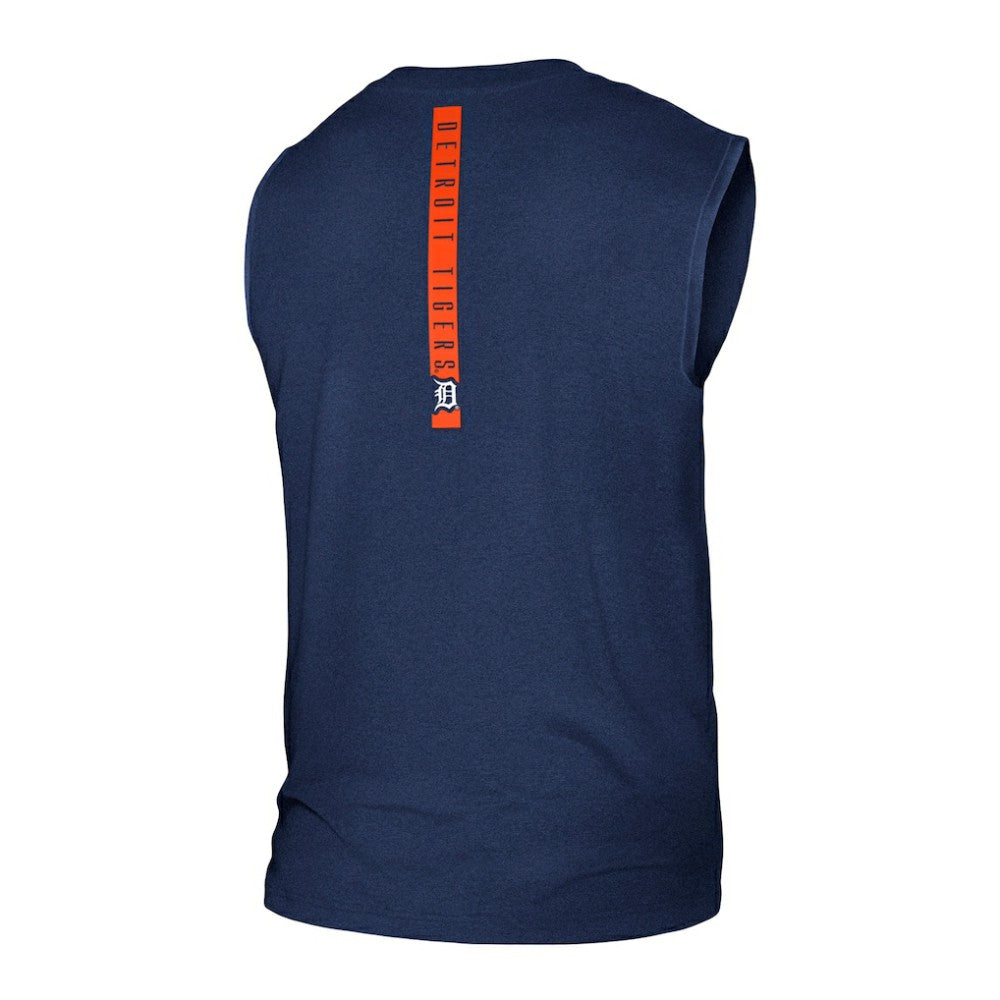 Detroit Tigers New Era Team Muscle Tank Top - Heather Navy Tanks