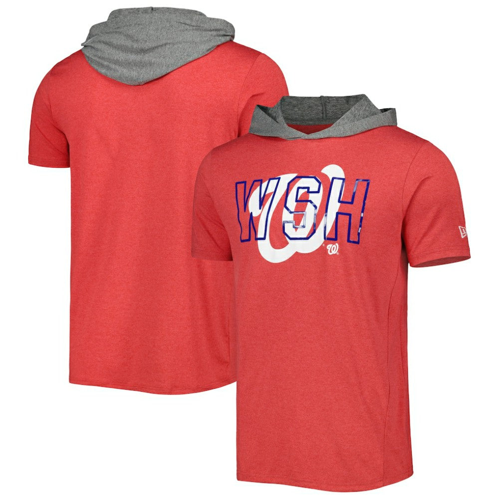 Washington Nationals New Era Team Hoodie T-Shirt - Red Hoodies
