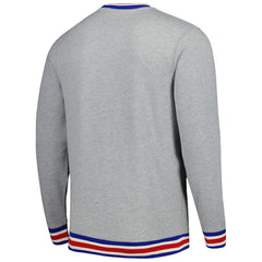 Atlanta Braves New Era Throwback Classic Pullover Sweatshirt - Heather Gray Pullover