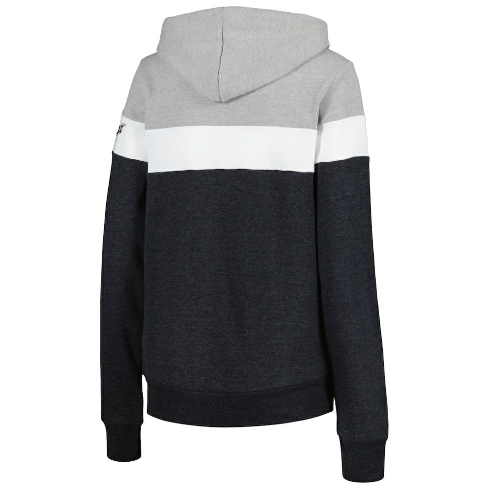 Chicago White Sox New Era Women's Colorblock Full-Zip Hoodie Jacket - Heather Black Jackets