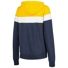 Milwaukee Brewers New Era Women's Colorblock Full-Zip Hoodie Jacket - Heather Navy Jackets