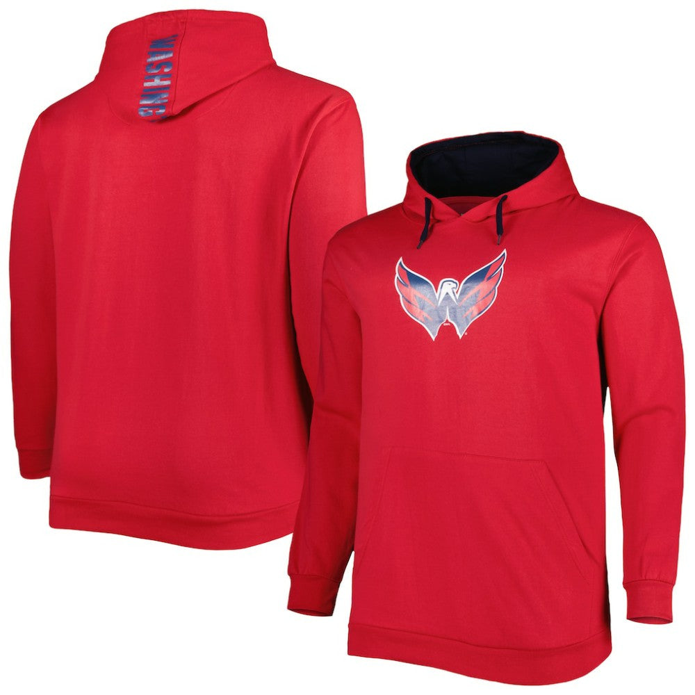 NHL Washington Capitals Big & Tall Fleece Pullover Hoodie - Red