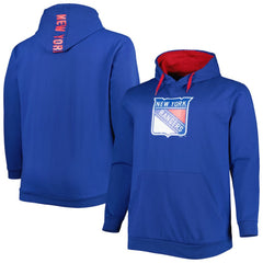 NHL New York Rangers Big & Tall Fleece Pullover Hoodie - Blue