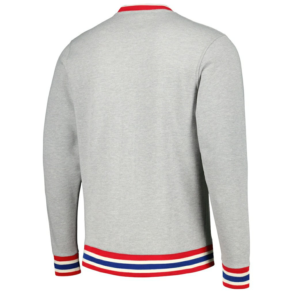 Philadelphia 76ers Unisex Vintage Throwback Crew Sweatshirt Heather Gray