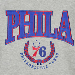 Philadelphia 76ers Unisex Vintage Throwback Crew Sweatshirt Heather Gray