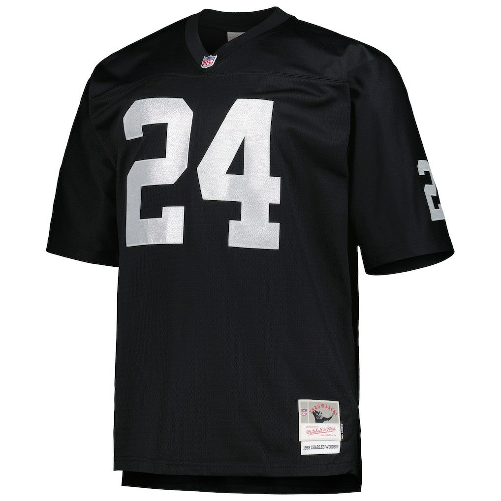 Charles Woodson Las Vegas Raiders Big & Tall 1998 Retired Player Replica Jersey Black