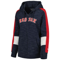 Boston Red Sox New Era Women's Colorblock Full-Zip Hoodie - Navy Hoodies