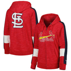 St. Louis Cardinals New Era Women's Colorblock Full-Zip Hoodie - Red Hoodies