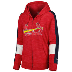 St. Louis Cardinals New Era Women's Colorblock Full-Zip Hoodie - Red Hoodies